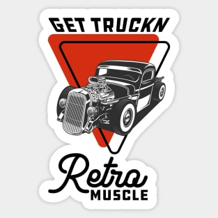 Get Truckn Hot Rod Truck Sticker